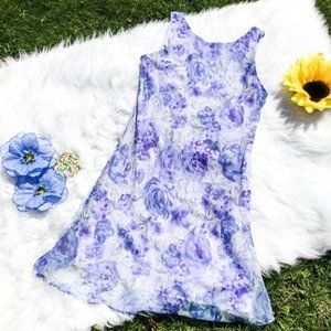 Alyn Paige Periwinkle Floral  Summer Dress. Size 9/10